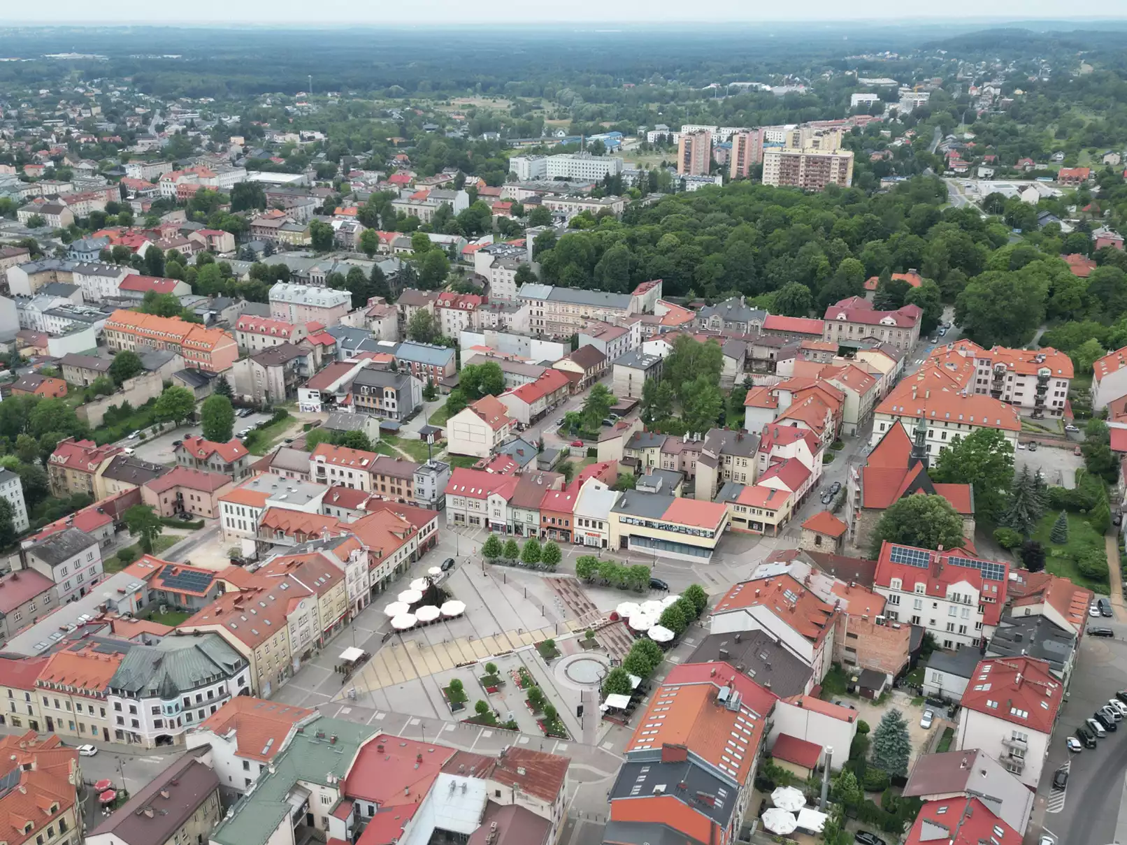 Chrzanów zdjęcie z drona Cieślik Nieruchomości