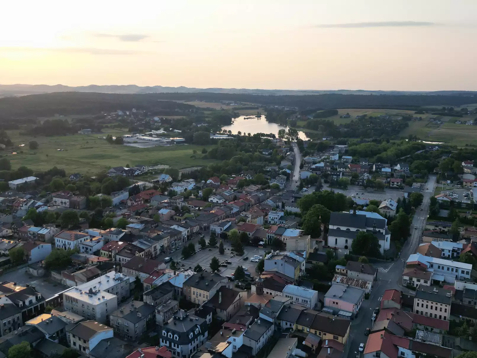 Wolbrom widok z drona Cieślik Nieruchomości